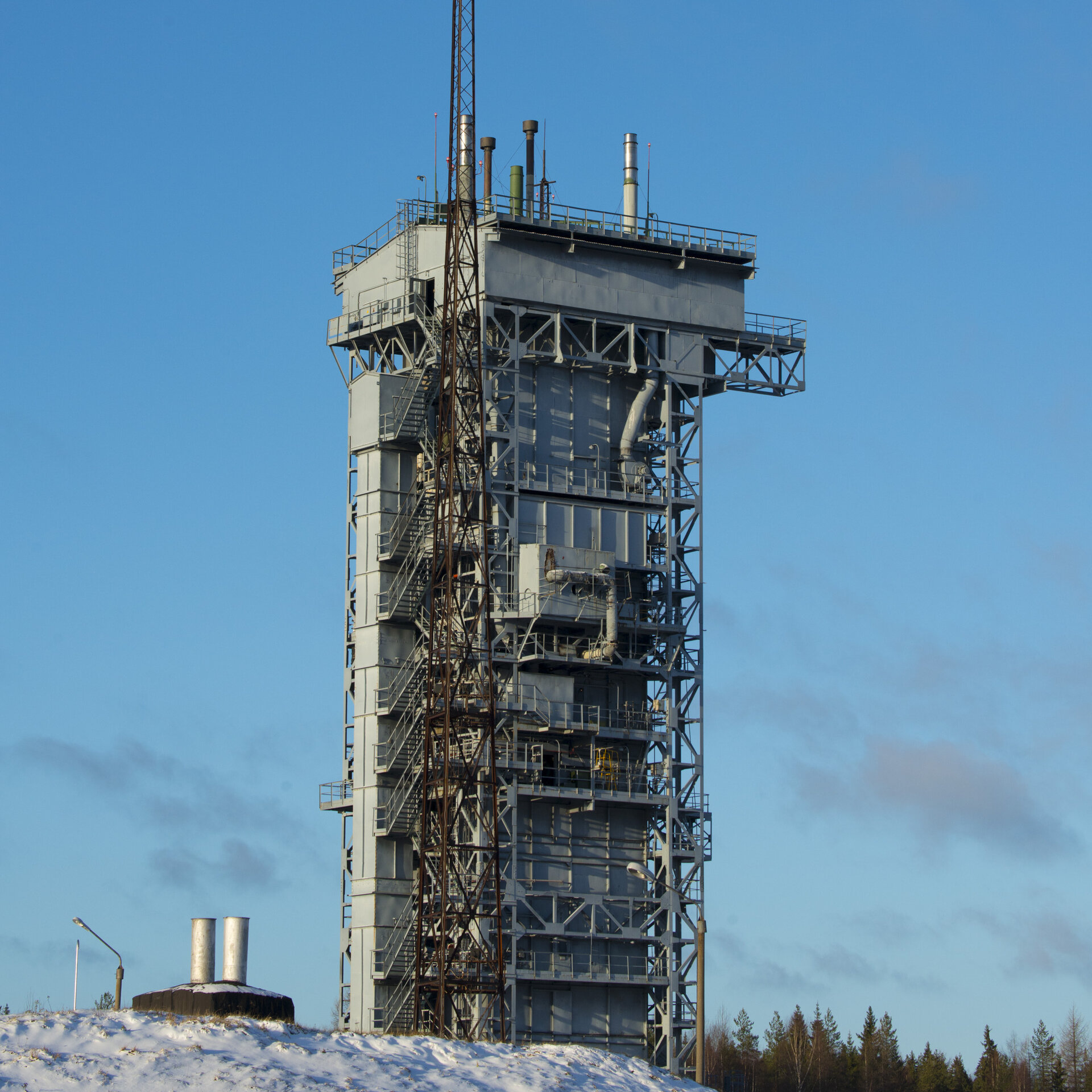 Rockot launch tower at the Plesetsk Cosmodrome 