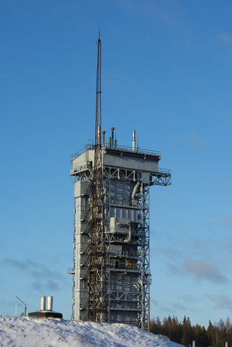 Rockot launch tower at the Plesetsk Cosmodrome 
