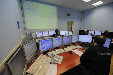 Swarm satellites control room in MIK, Plesetsk cosmodrome