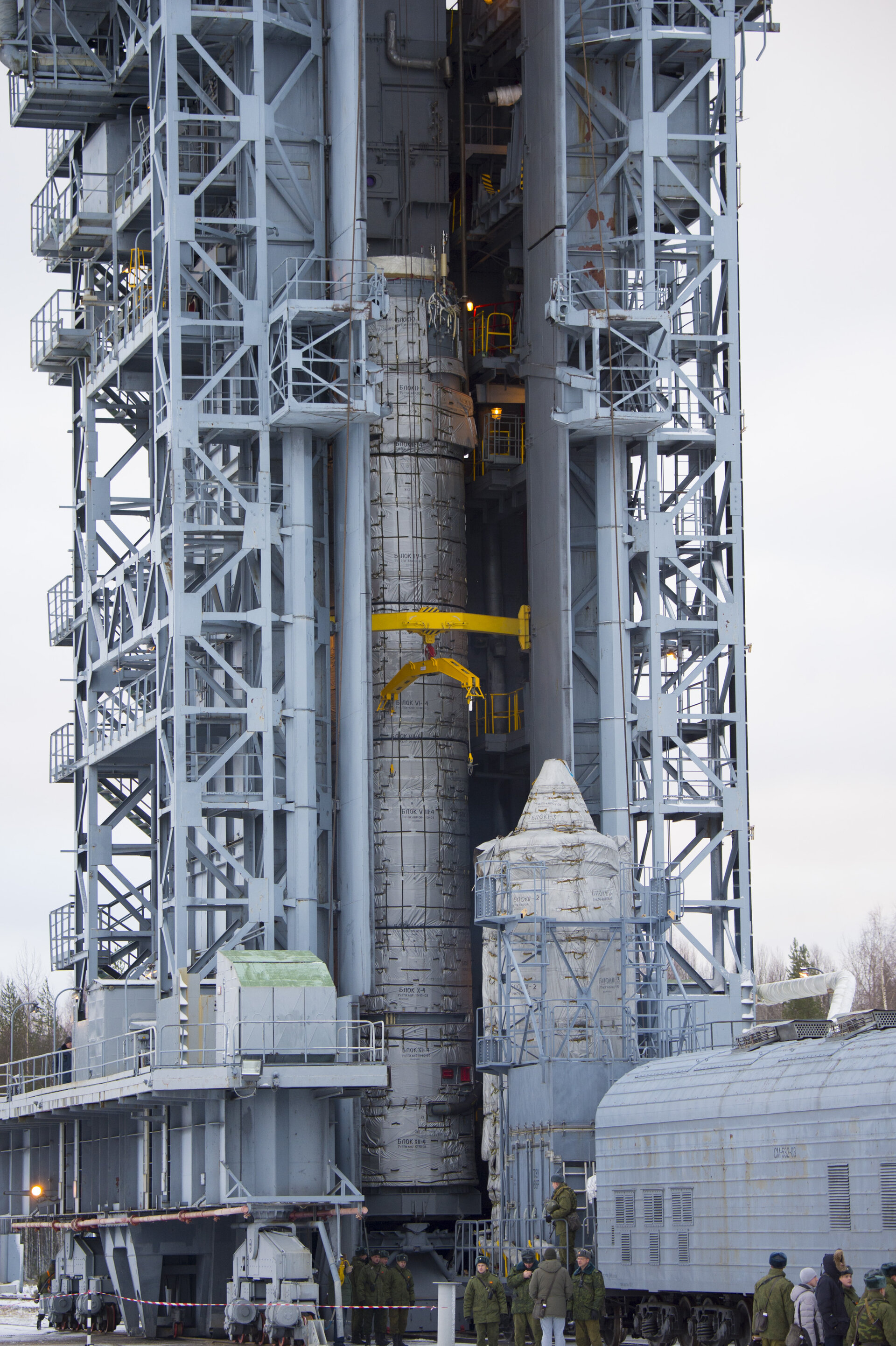 Swarm Upper Composite transferred to the launch pad 