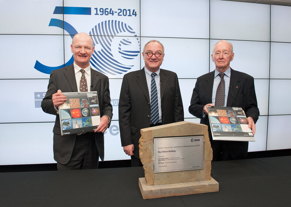 David Willetts MP, Jean-Jacques Dordain and Roy Gibson 