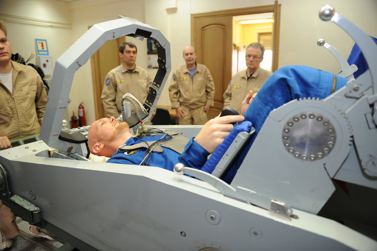 Alexander Gerst ready for a centrifuge training session