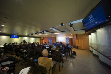 Jean-Jacques Dordain during the annual press briefing on 17 January 2014