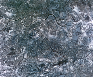 Snow-clad Kraków