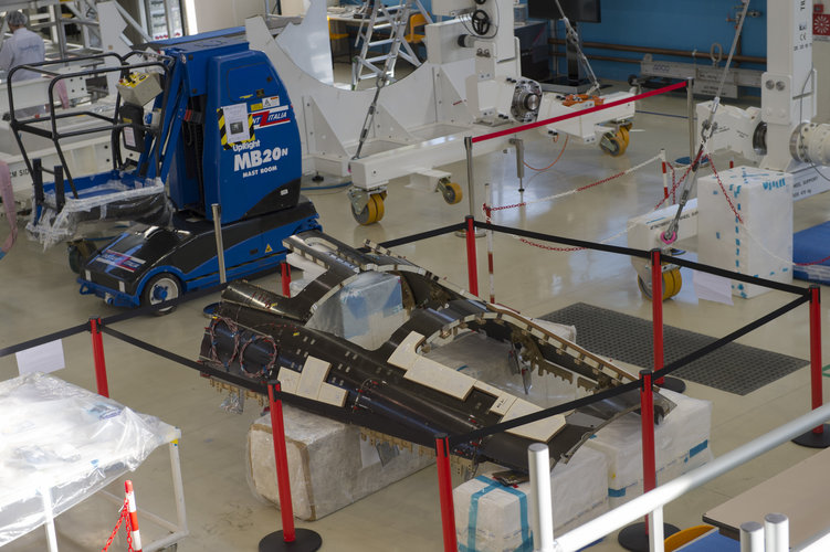 IXV during integration at Thales Alenia Space 