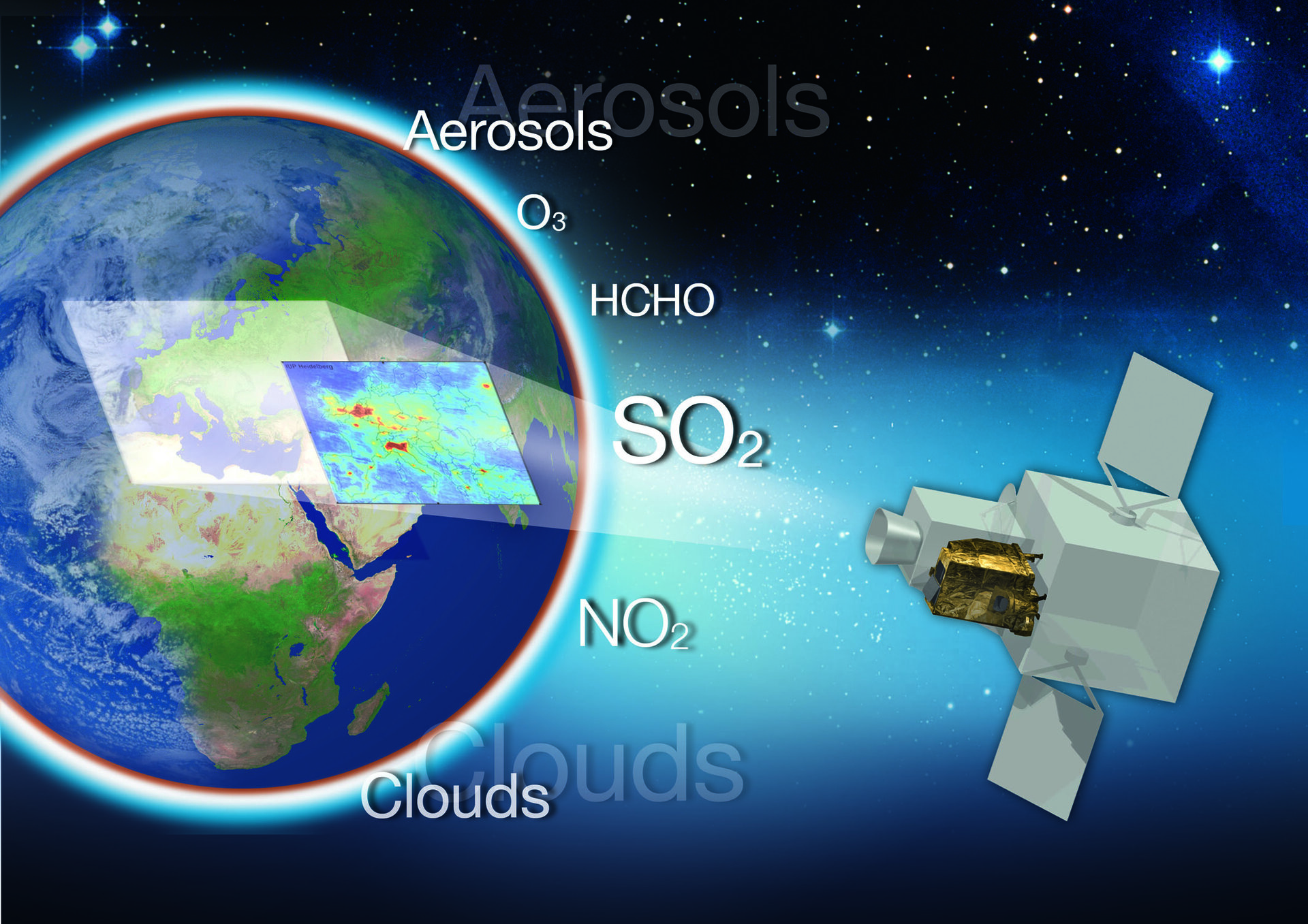  Sentinel 4 auf einem Meteosat-Satelliten überwacht die Atmosphäre