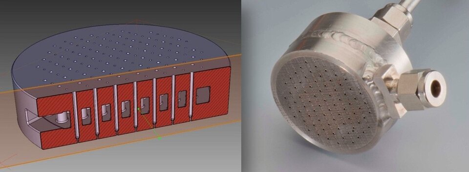 3D-printed showerhead injector