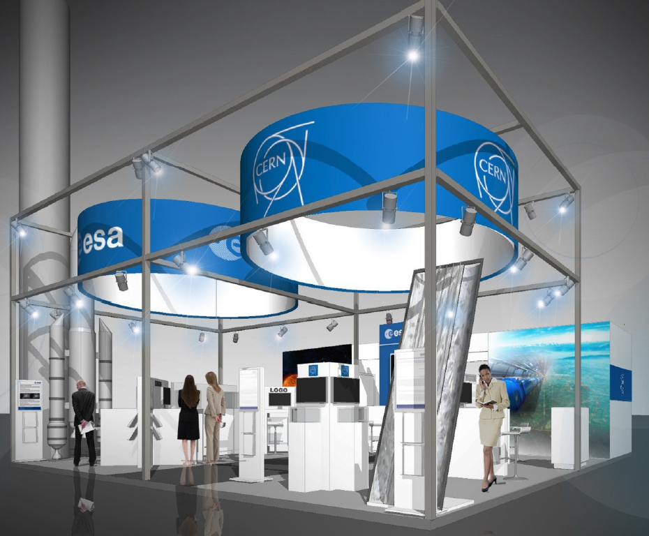 CERN ESA stand at Hannover Messe 2014
