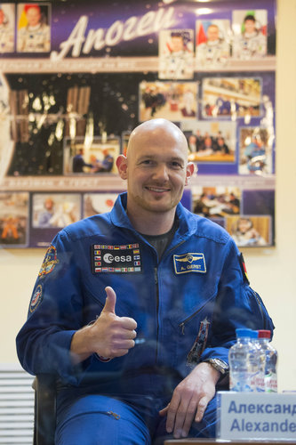 Alexander Gerst during the press conference