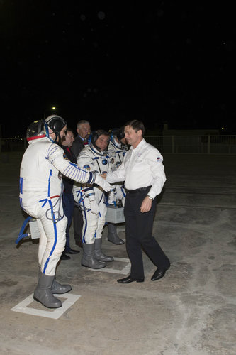 Expedition 40/41 crew members and Oleg Ostapenko