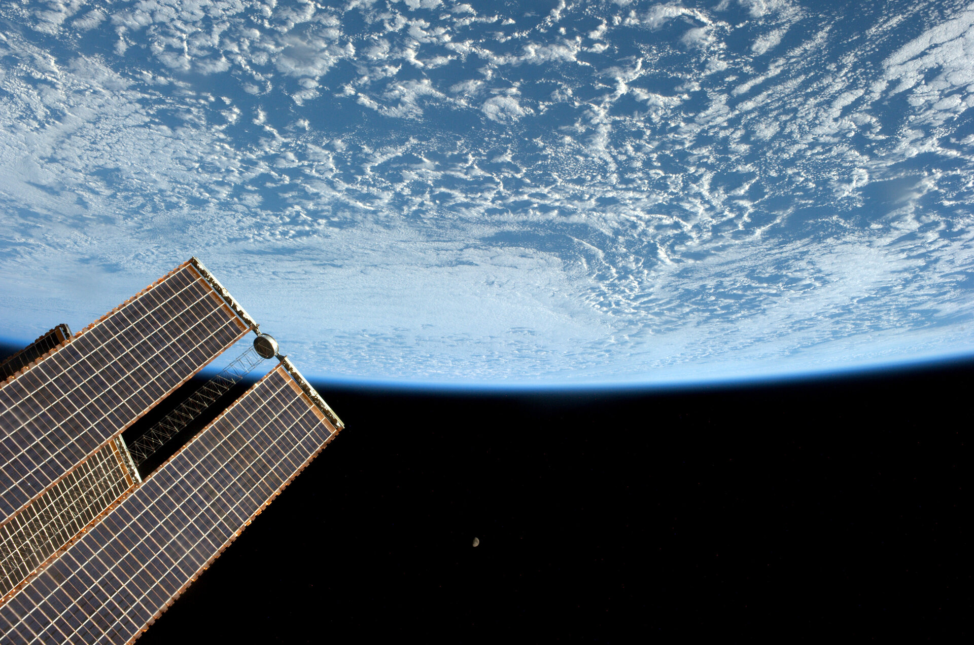 Moonrise from space