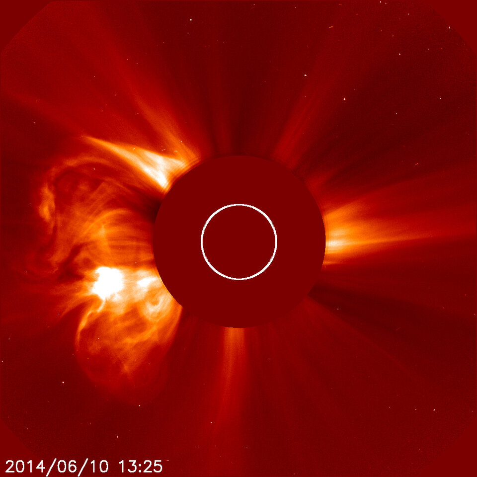 CME beobachtet von der ESA/NASA Mission SOHO