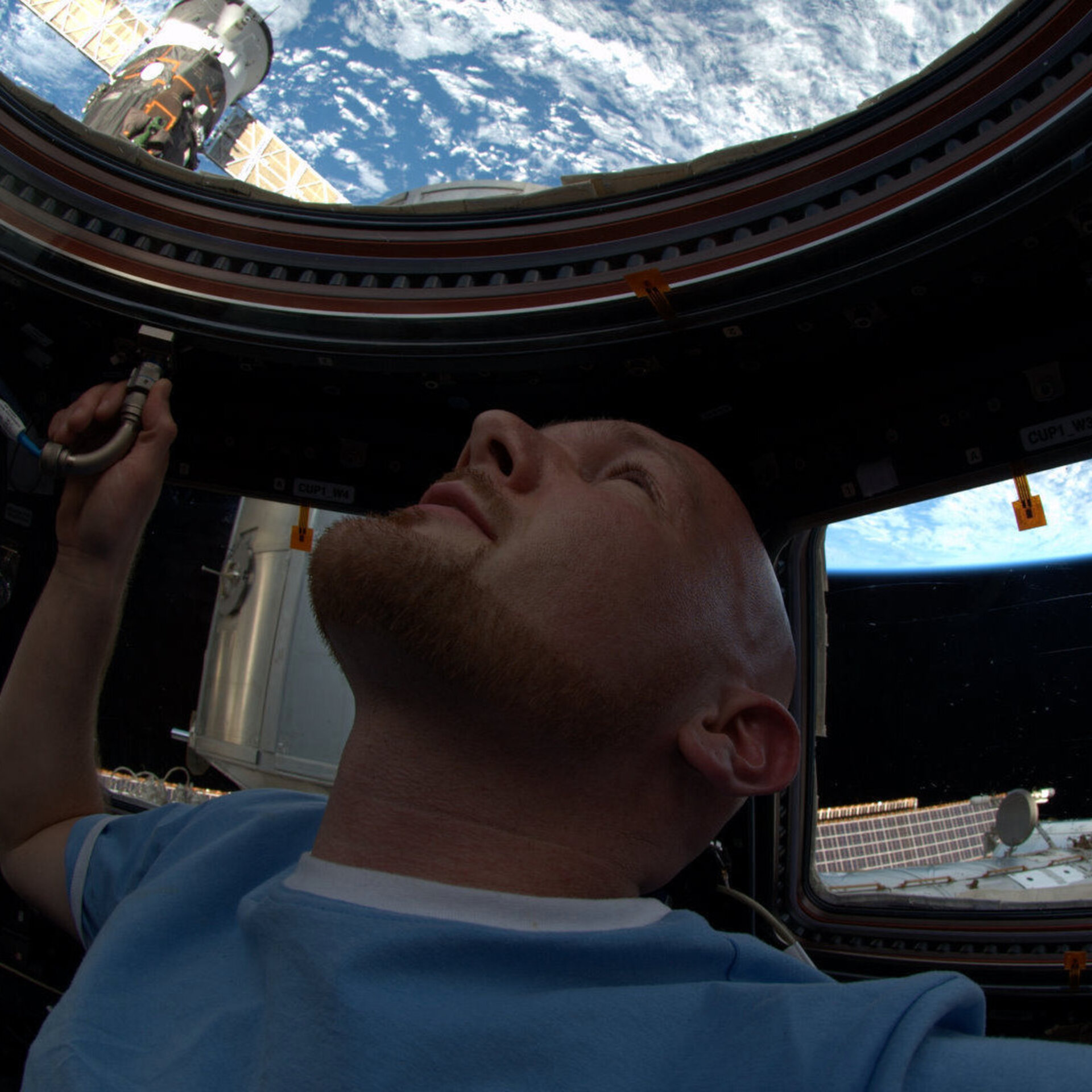 Alexander Gerst in the cupola