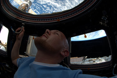 Alexander Gerst in the cupola