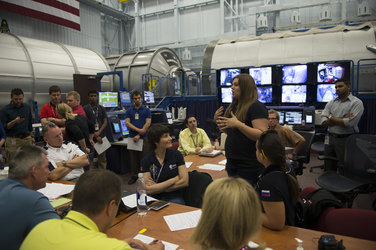 Expeditions 41/42 and 42/43 crew members during training 