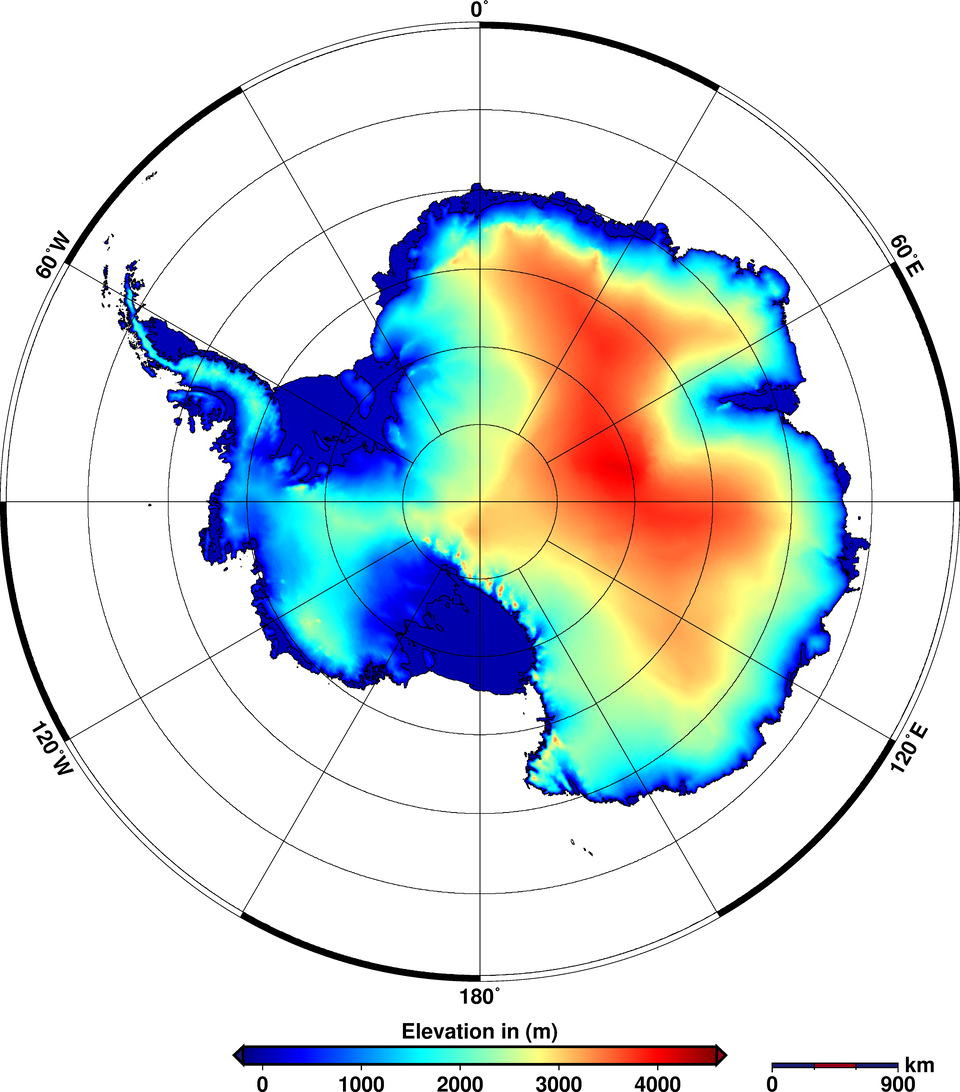 Antarctic ice-sheet height