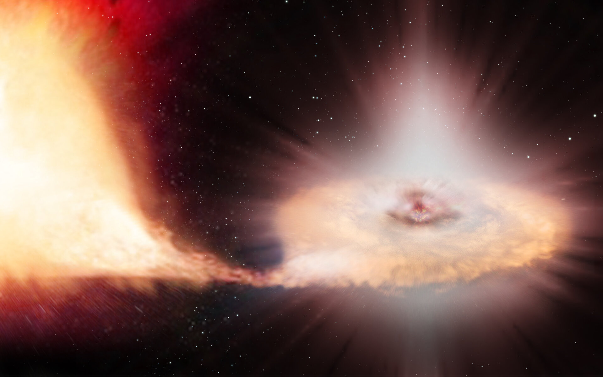Künstlerische Darstellung einer Typ Ia Supernova