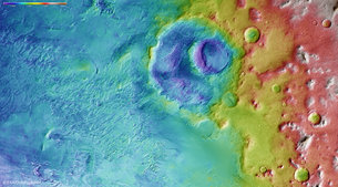 Hooke crater topography