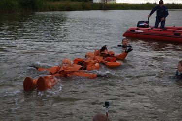 Thomas, Andreas and Sergei during survival training