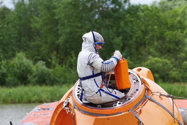 Thomas Pesquet during survival training