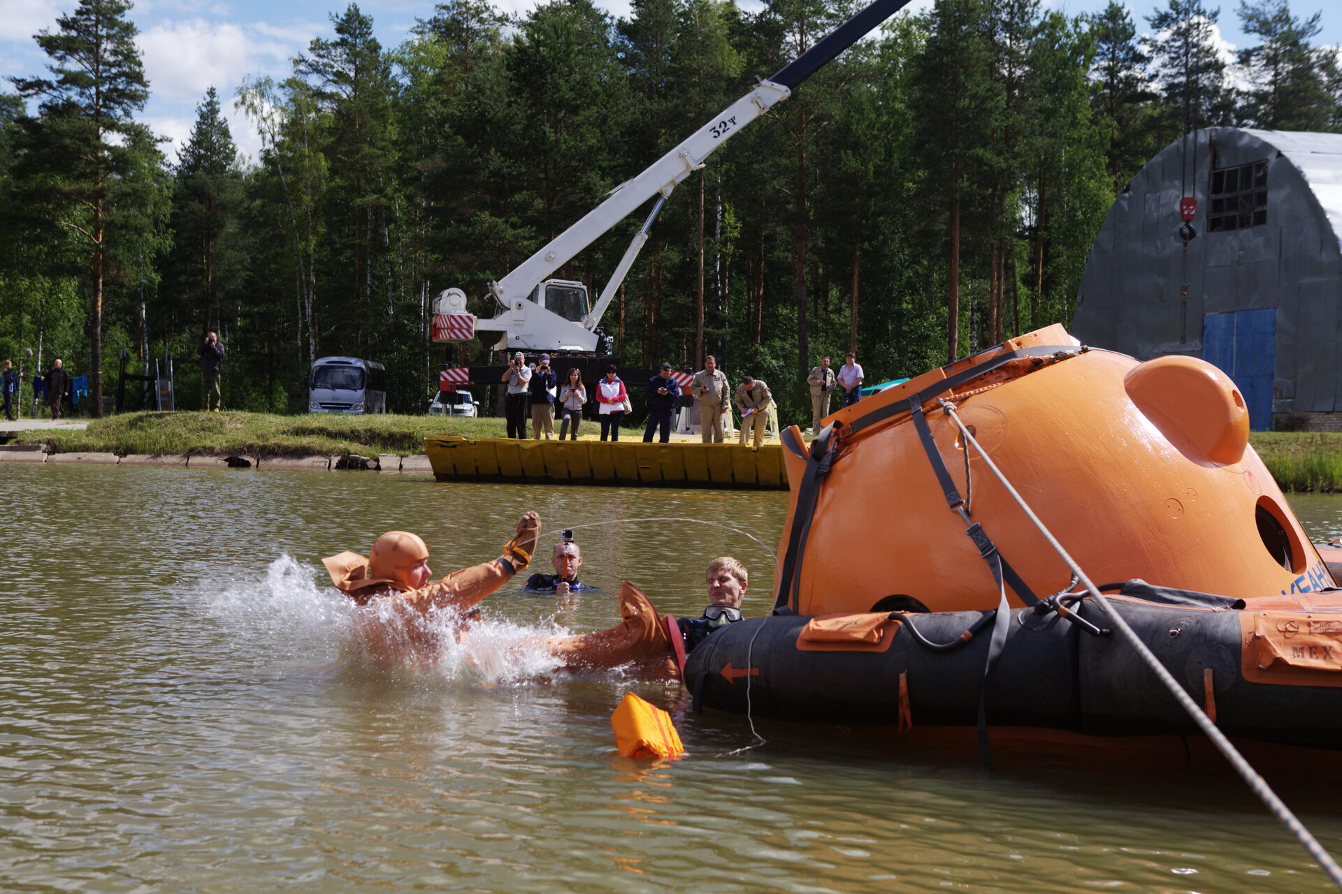 Thomas Pesquet during survival training