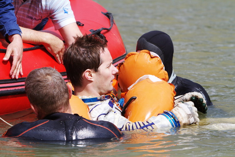 Thomas Pesquet during survival training