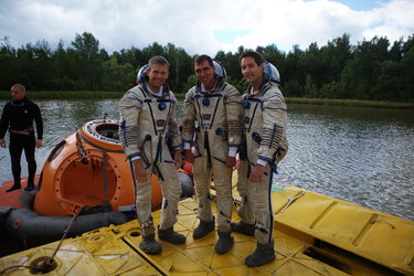 Thomas, Sergei and Andreas during survival training