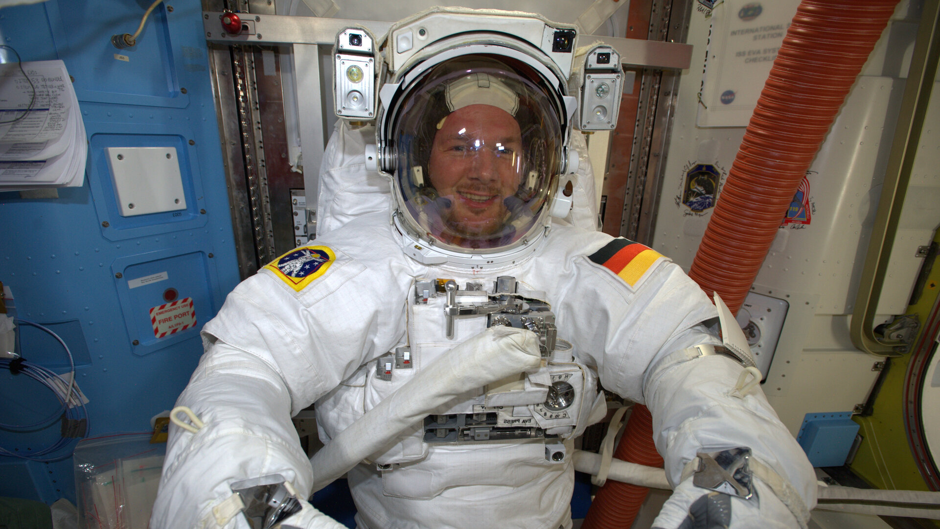 Alexander testing spacesuit