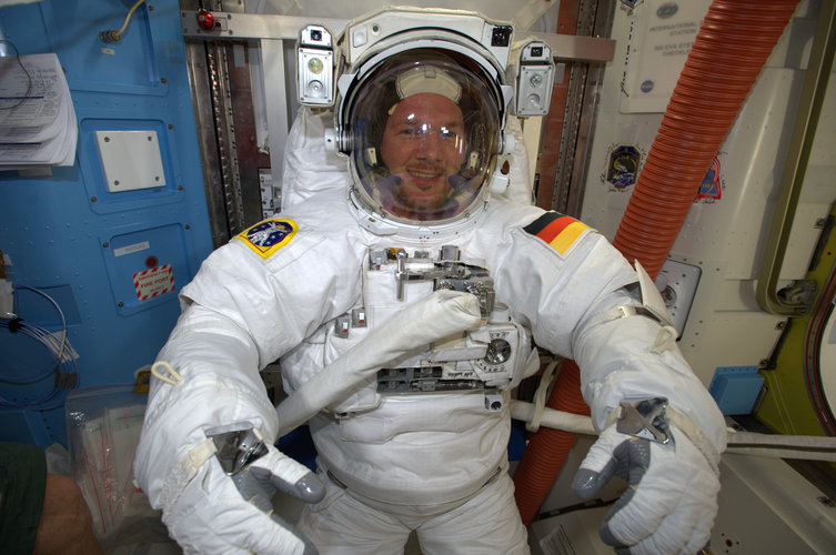 Alexander testing spacesuit