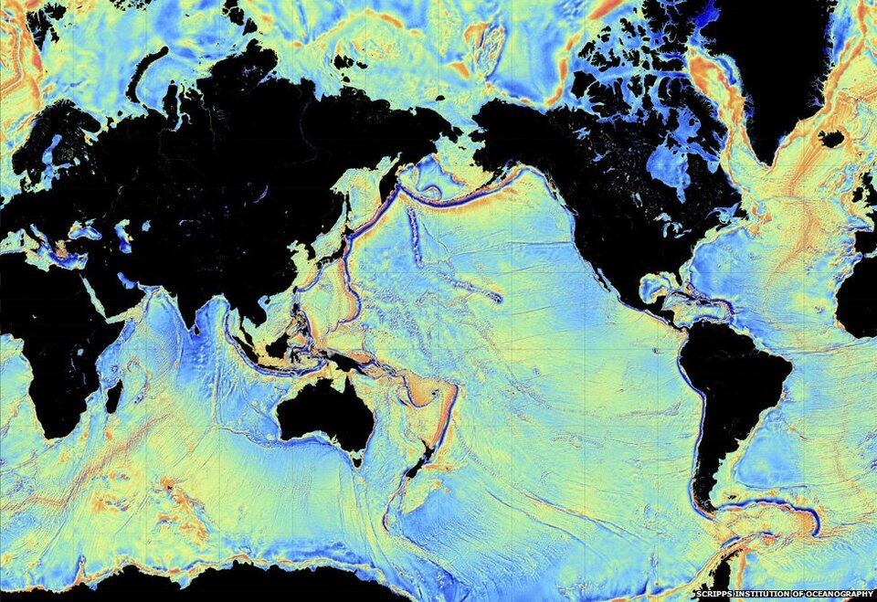 Gravity reveals seafloor