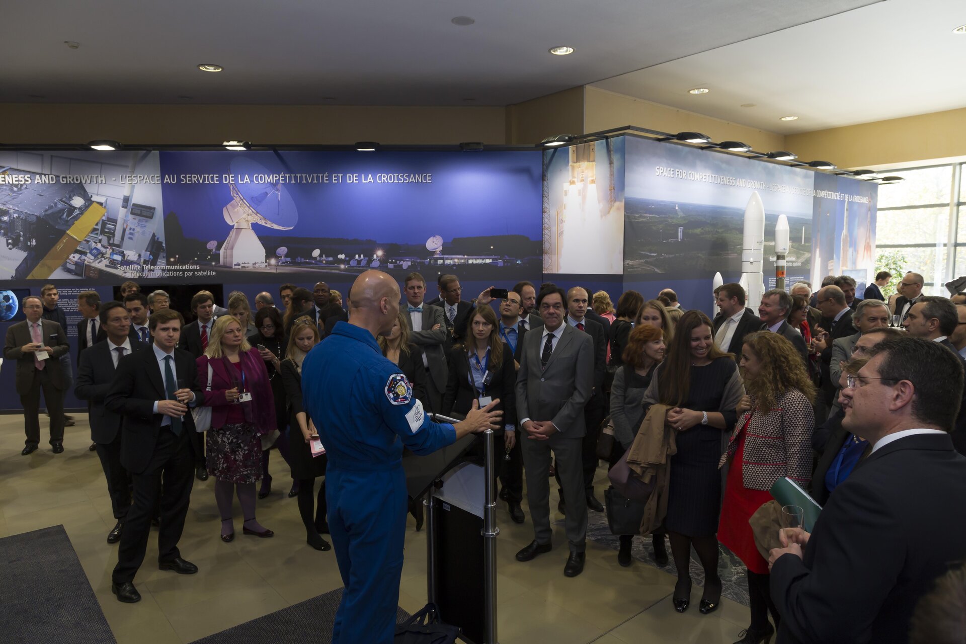 Luca Parmitano at the ‘Space For Our Future’ exhibition inauguration