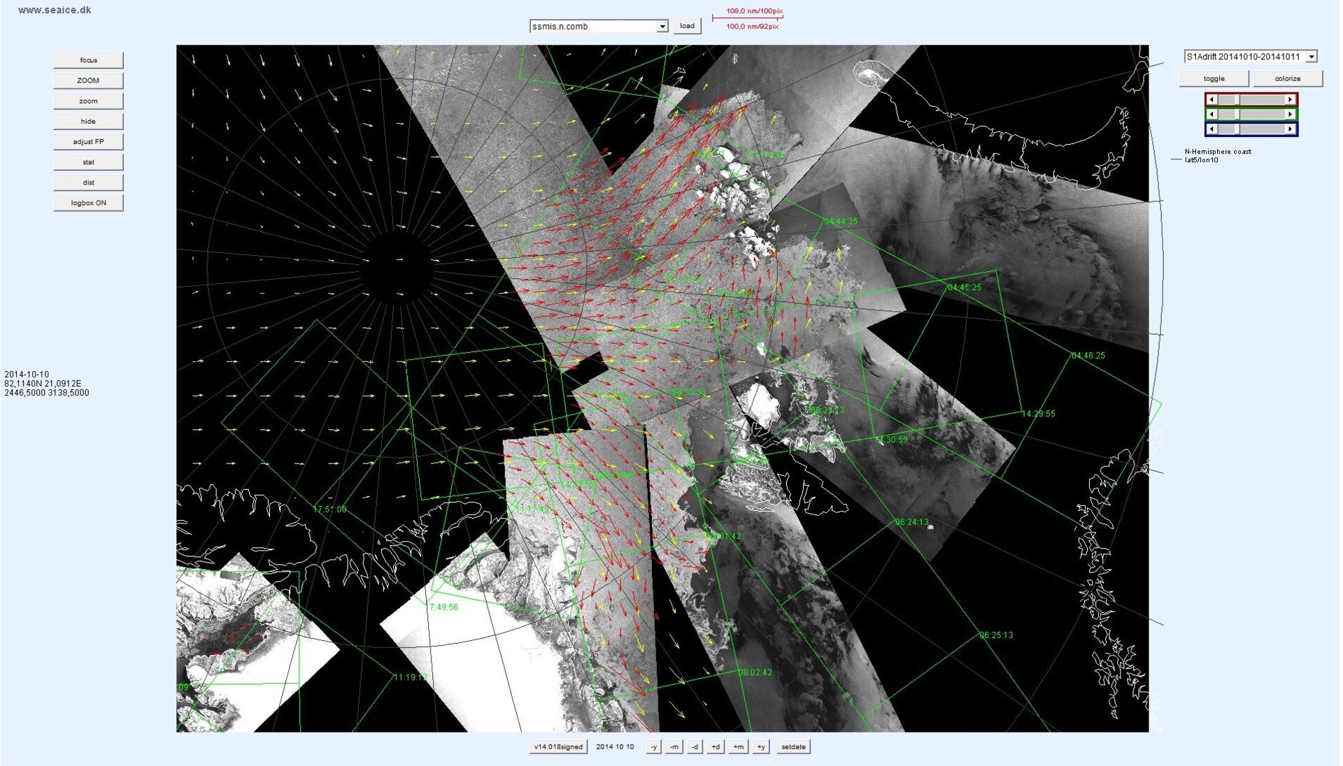 Monitoring ice drift