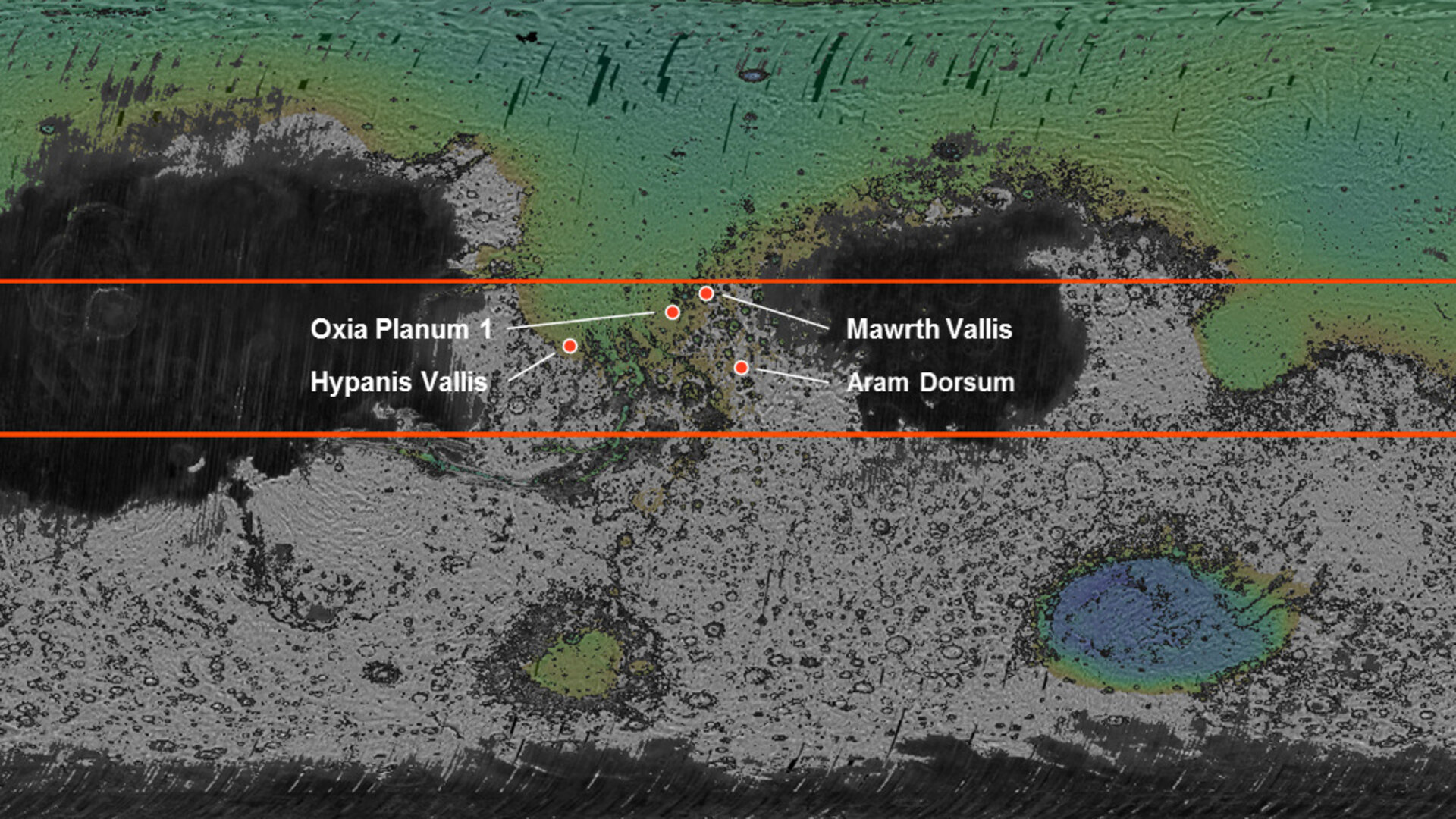 Rover landing site candidates 