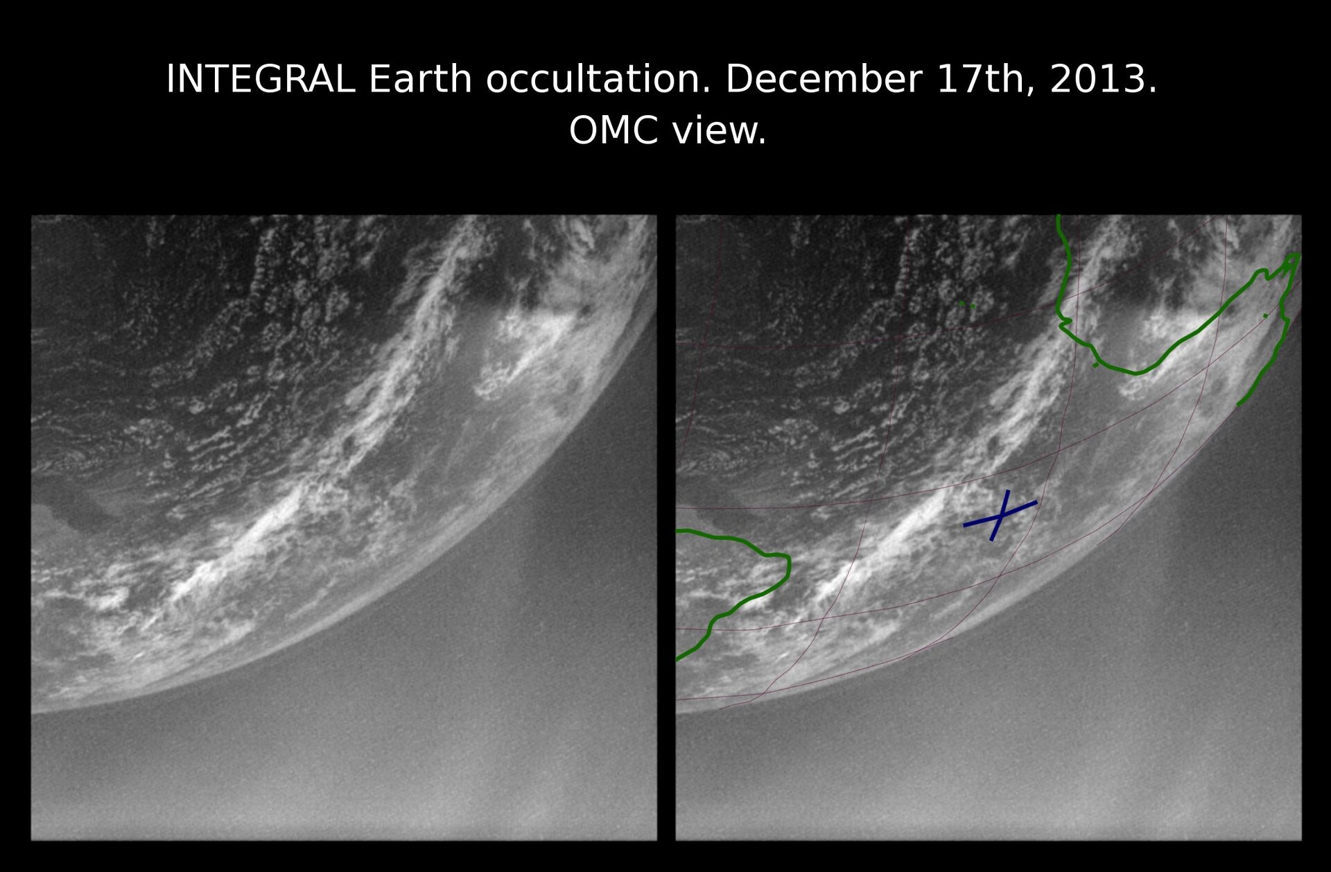 Imagen de la tierra vista por INTEGRAL