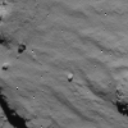 Philae's first touchdown seen by Rosetta's NavCam