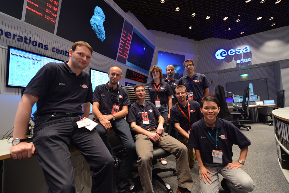 Rosettas Kontrollteam am ESOC 