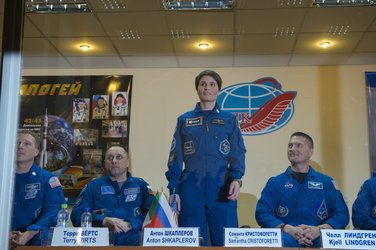 Samantha Cristoforetti during press conference