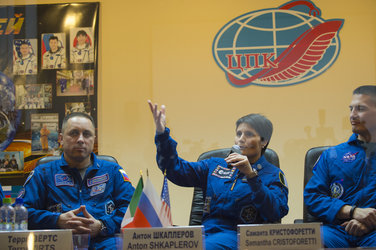 Samantha Cristoforetti during press conference