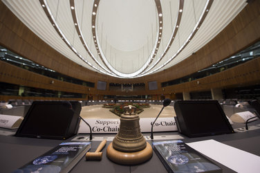 View of the conference room before the ESA Council at Ministerial Level