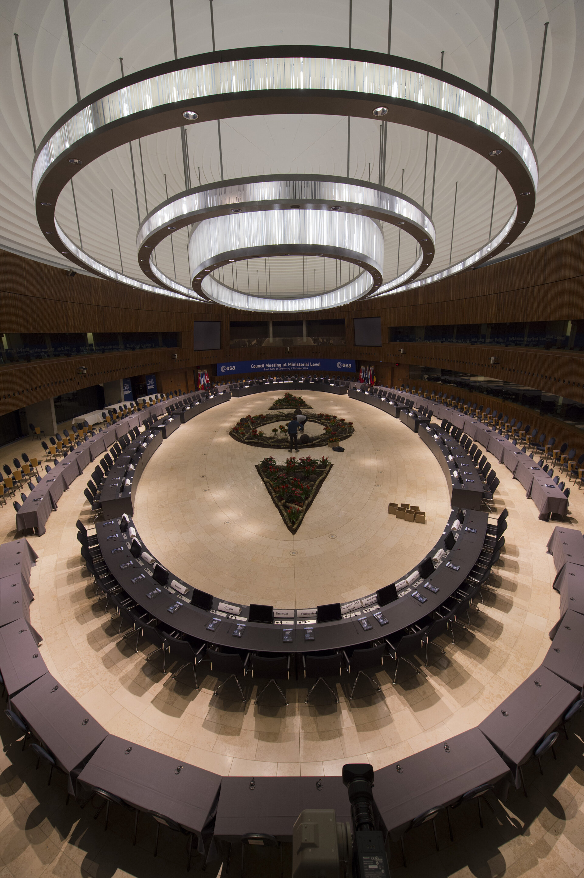 View of the conference room before the ESA Council at Ministerial Level