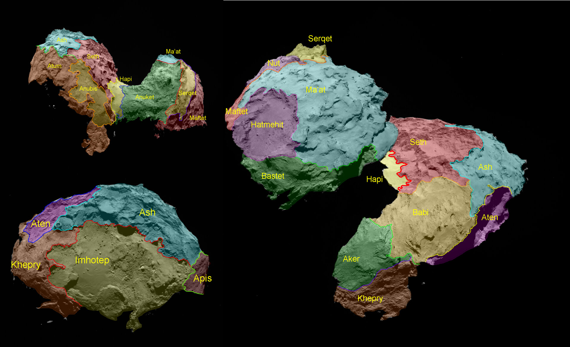 Comet regional maps