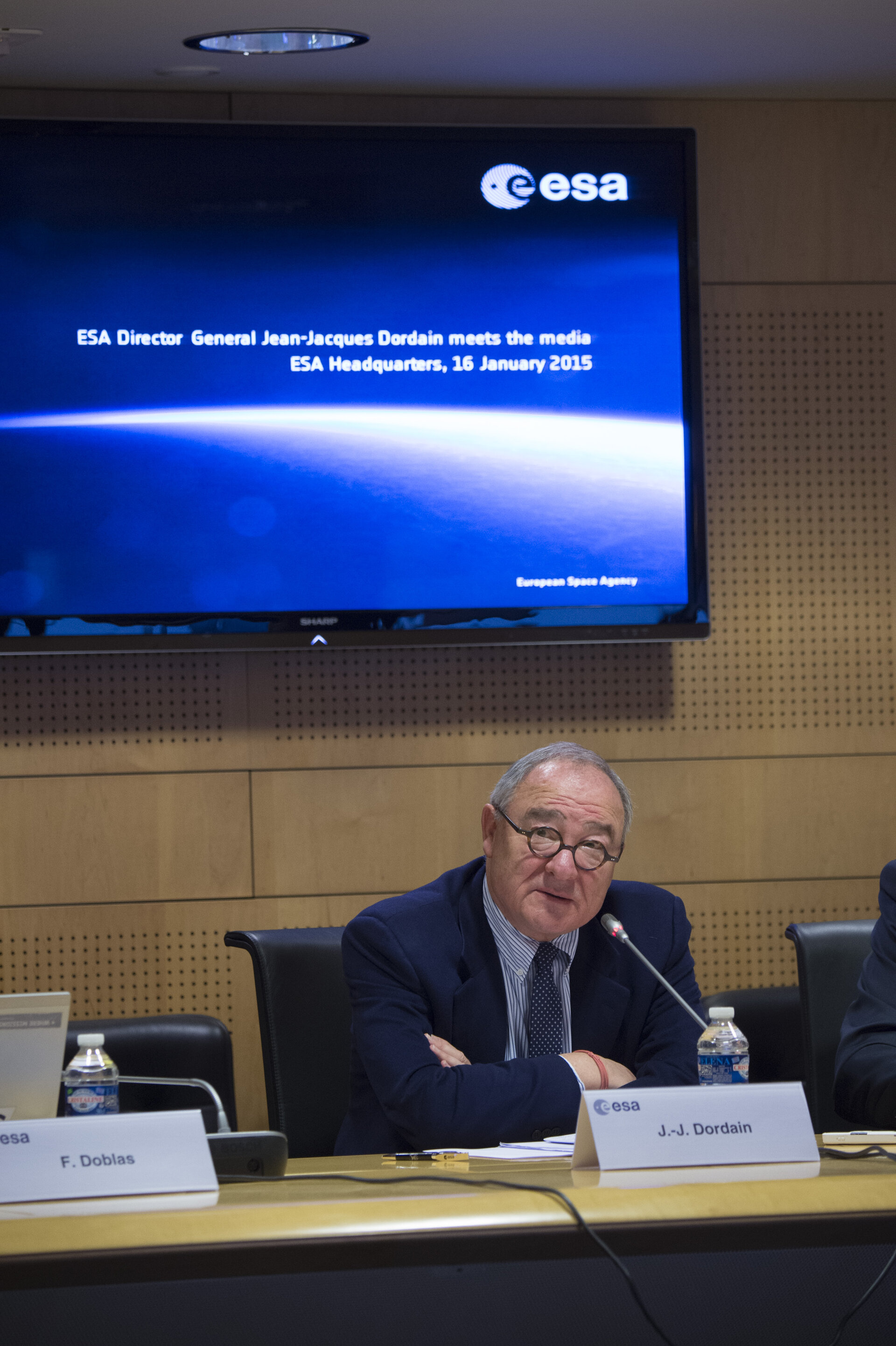 Jean-Jacques Dordain during the annual press briefing on 16 January 2015
