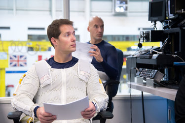 Luca Parmitano and Thomas Pesquet during training