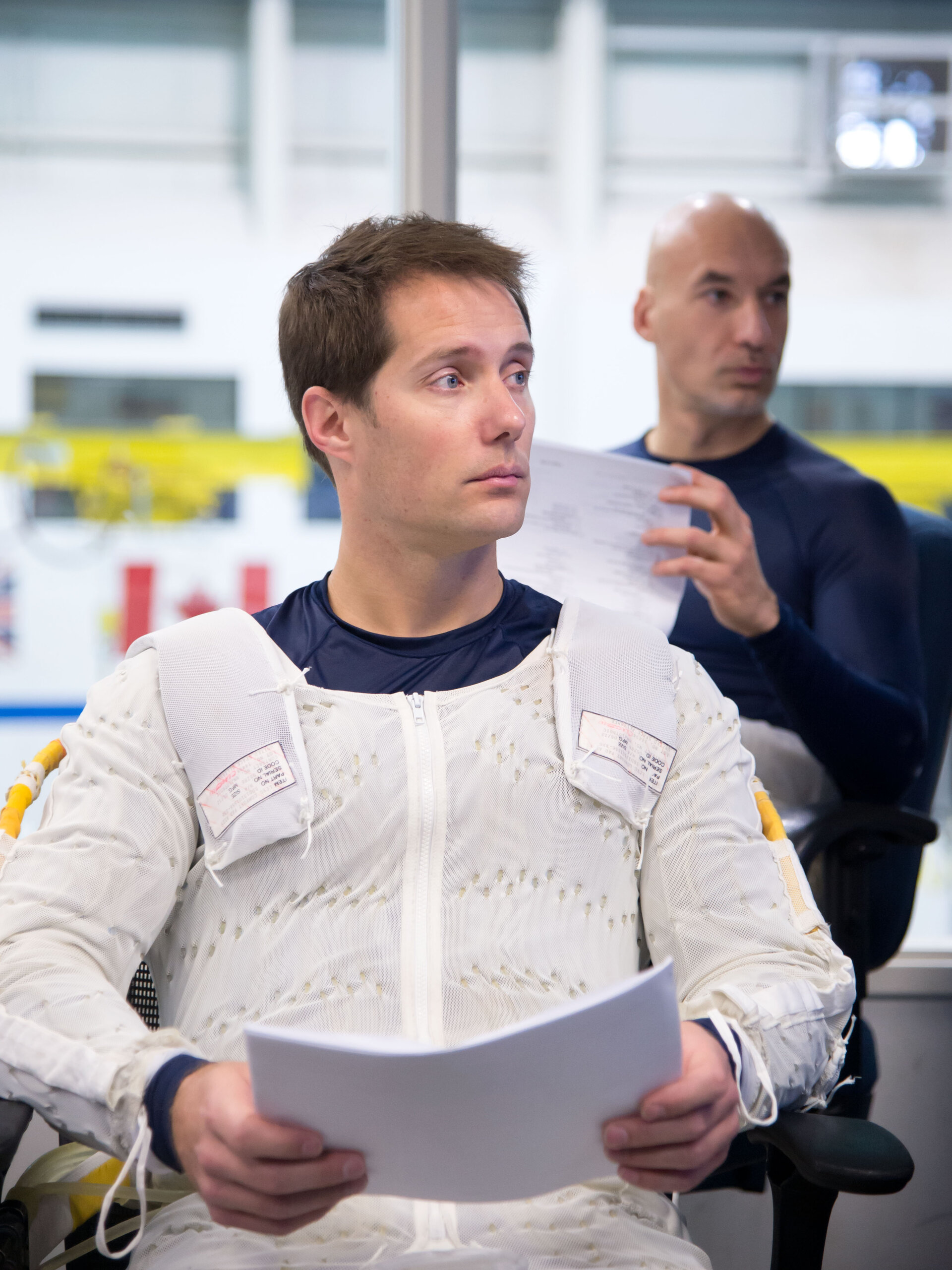 Luca Parmitano and Thomas Pesquet during training