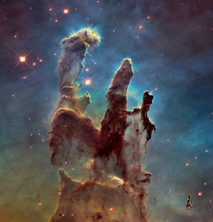New view of the Pillars of Creation - visible