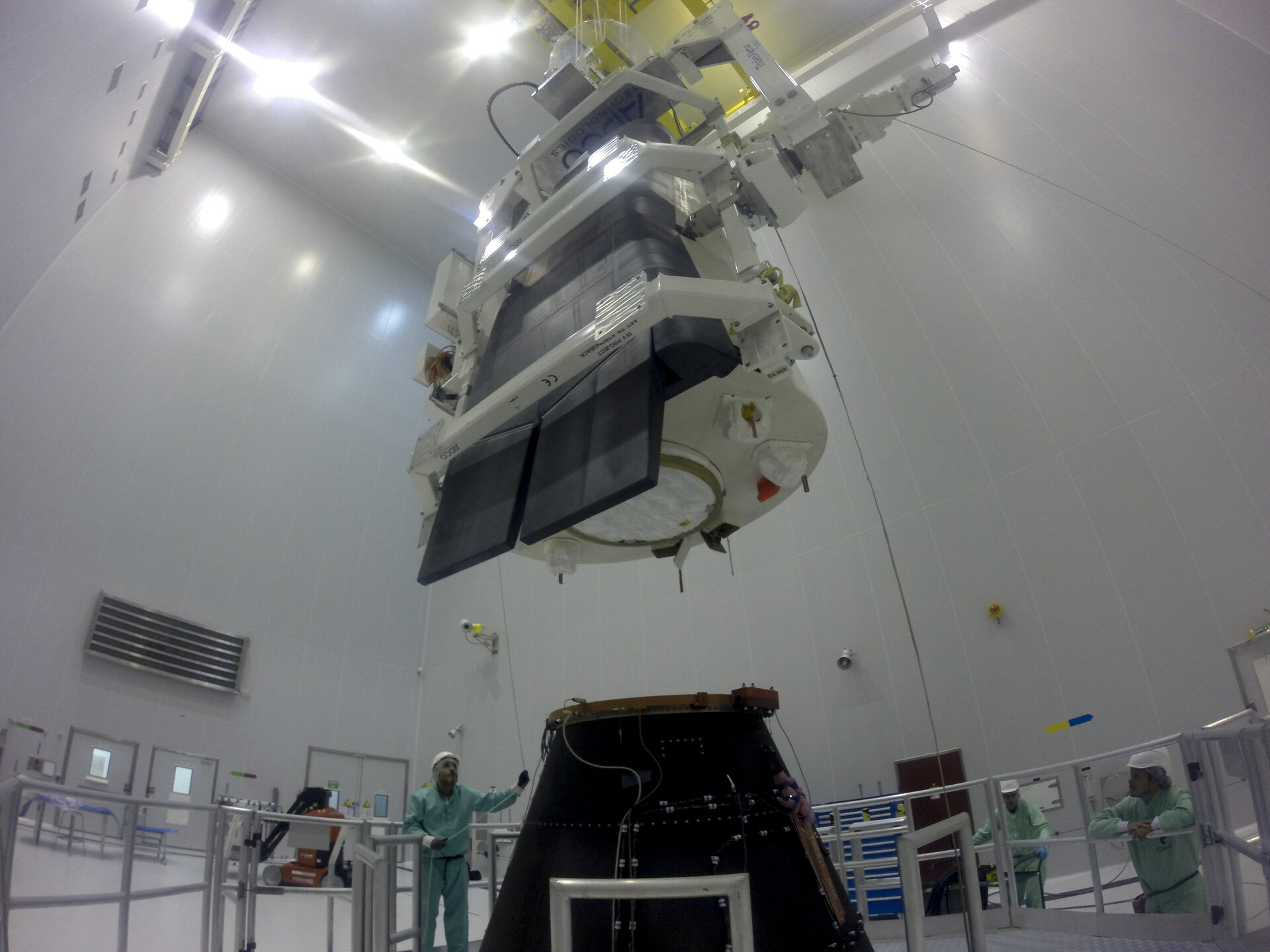 Preparing IXV for installation on its payload adapter