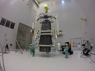 Preparing IXV for installation on its payload adapter