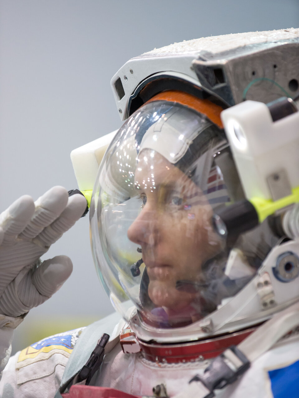 Thomas lors d'un entrainement pour une sortie dans l'espace