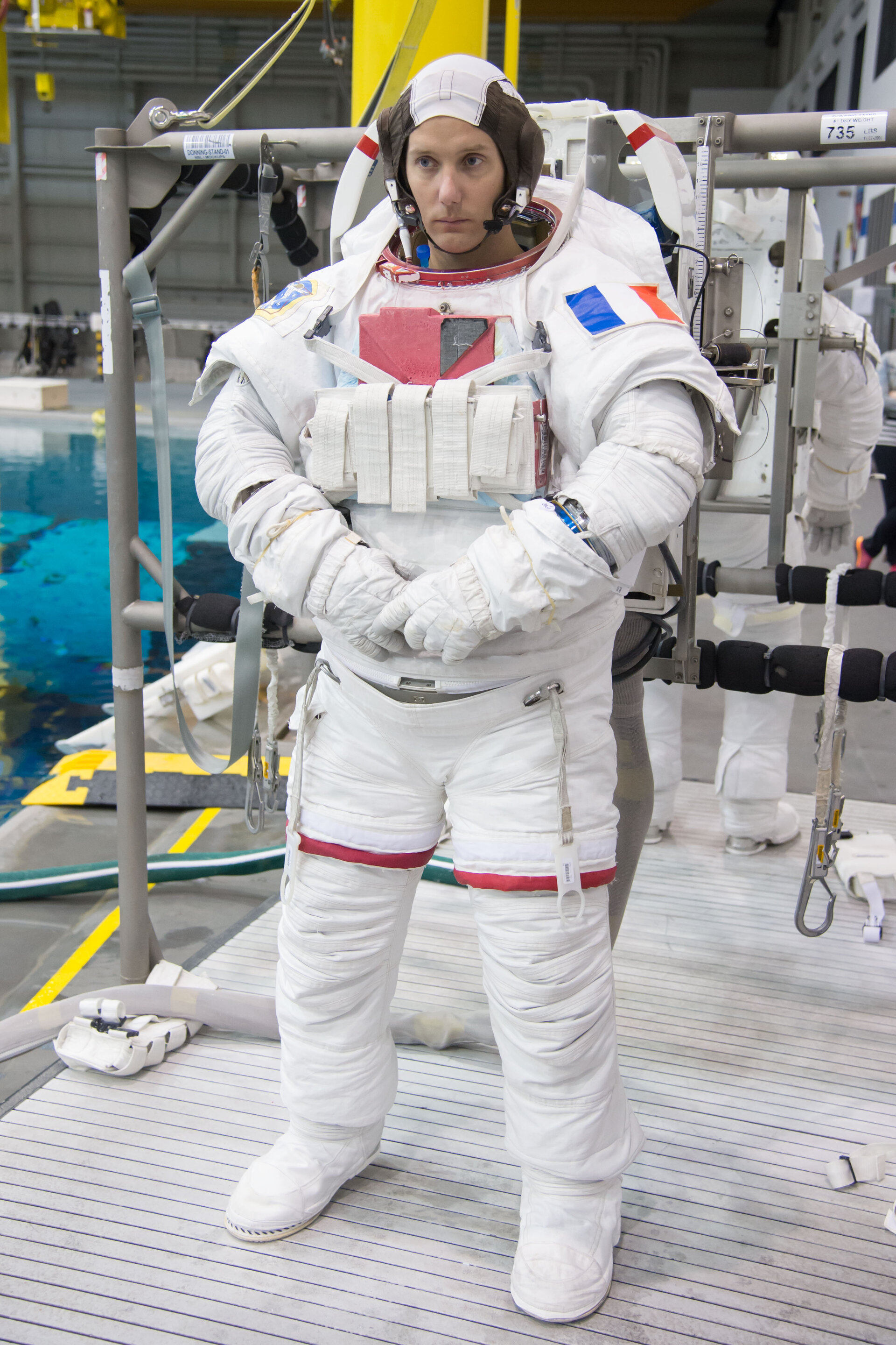 Thomas Pesquet during training for INC-49/INC-50 ISS EVA Maintenance run