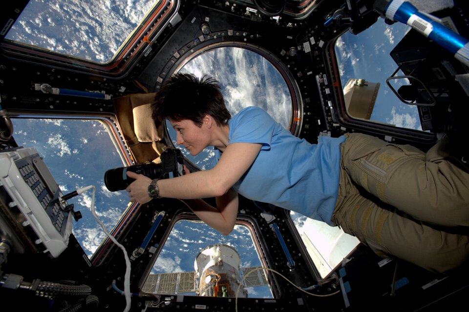 ESA astronaut Samantha Cristoforetti on the International Space Station